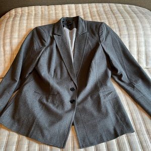 Long Tall Sally Grey Lightweight Wool Blazer